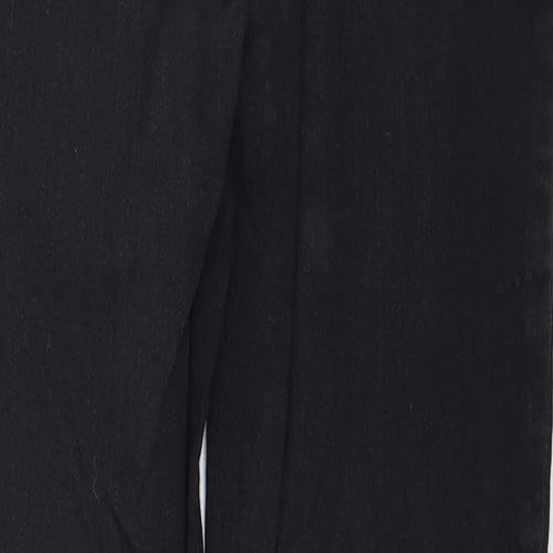Topshop Womens Black Cotton Straight Jeans Size 26 in L30 in Regular Zip