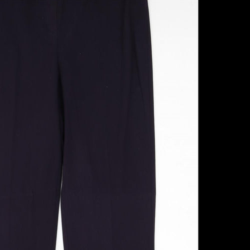 Savoir Womens Purple Polyester Trousers Size 36 in Regular Zip
