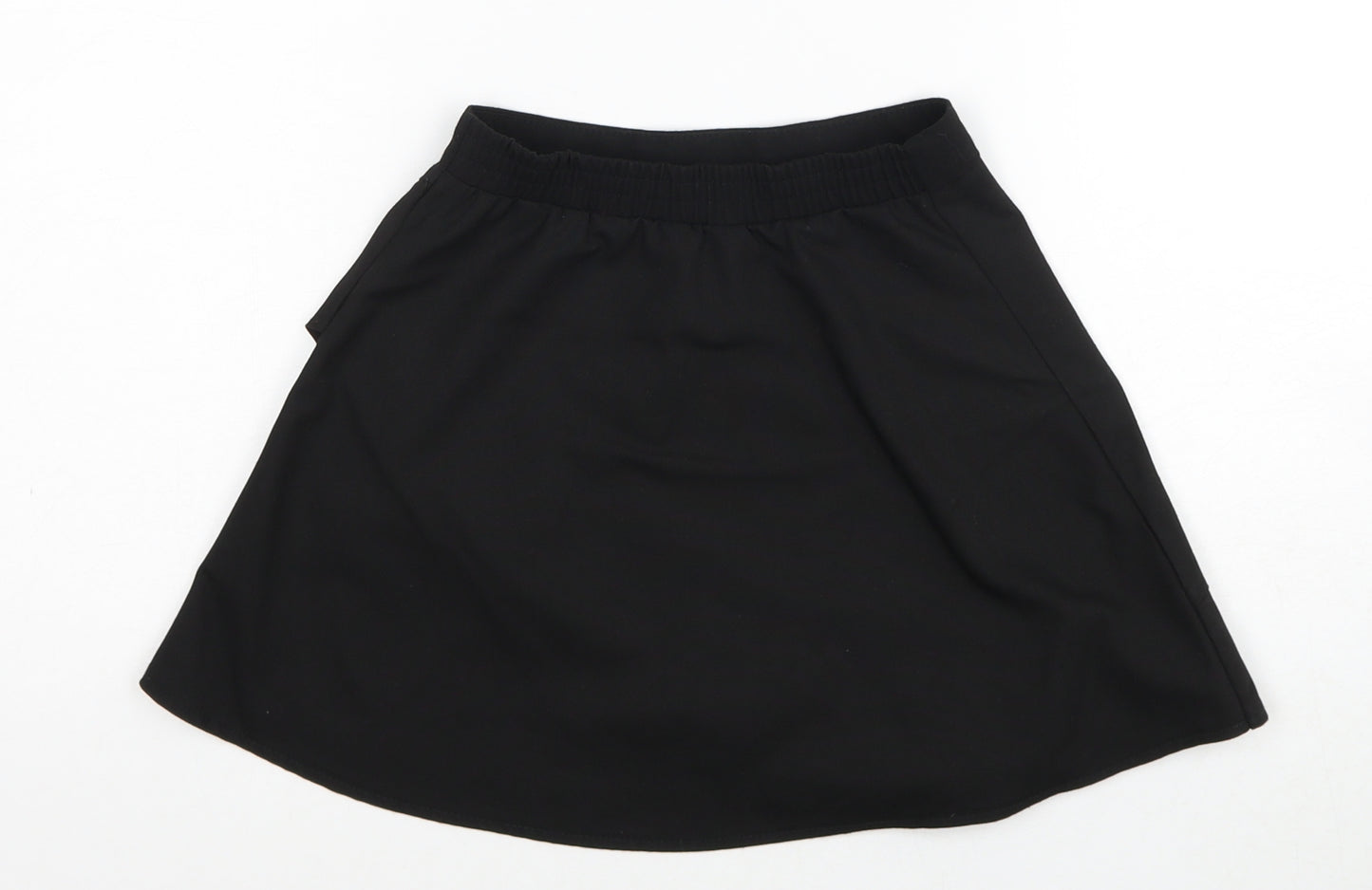 George Girls Black Polyester A-Line Skirt Size 5-6 Years Regular Pull On