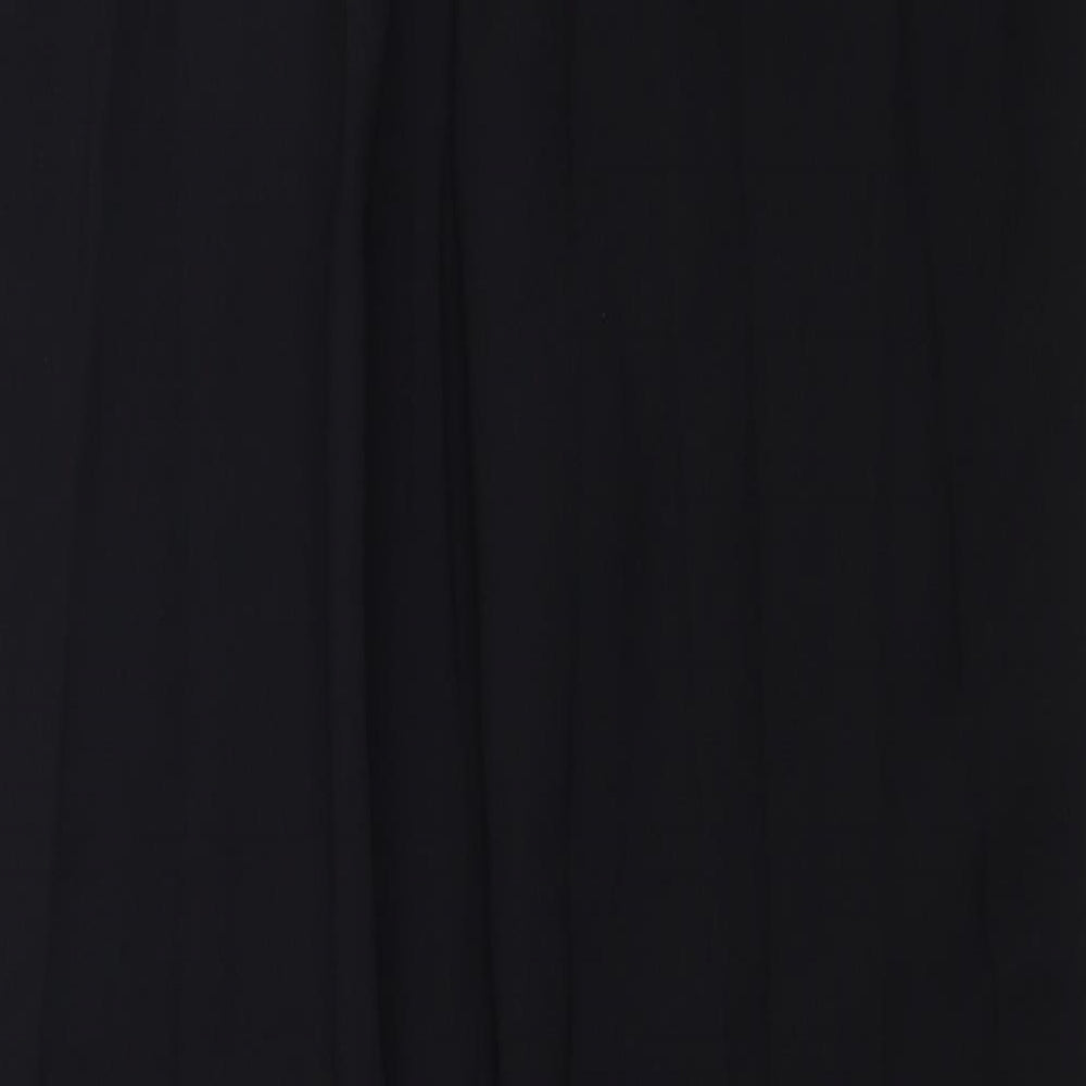 Eliane Rose Womens Black Polyester Trousers Size M Regular Drawstring - Side Stripe Detail