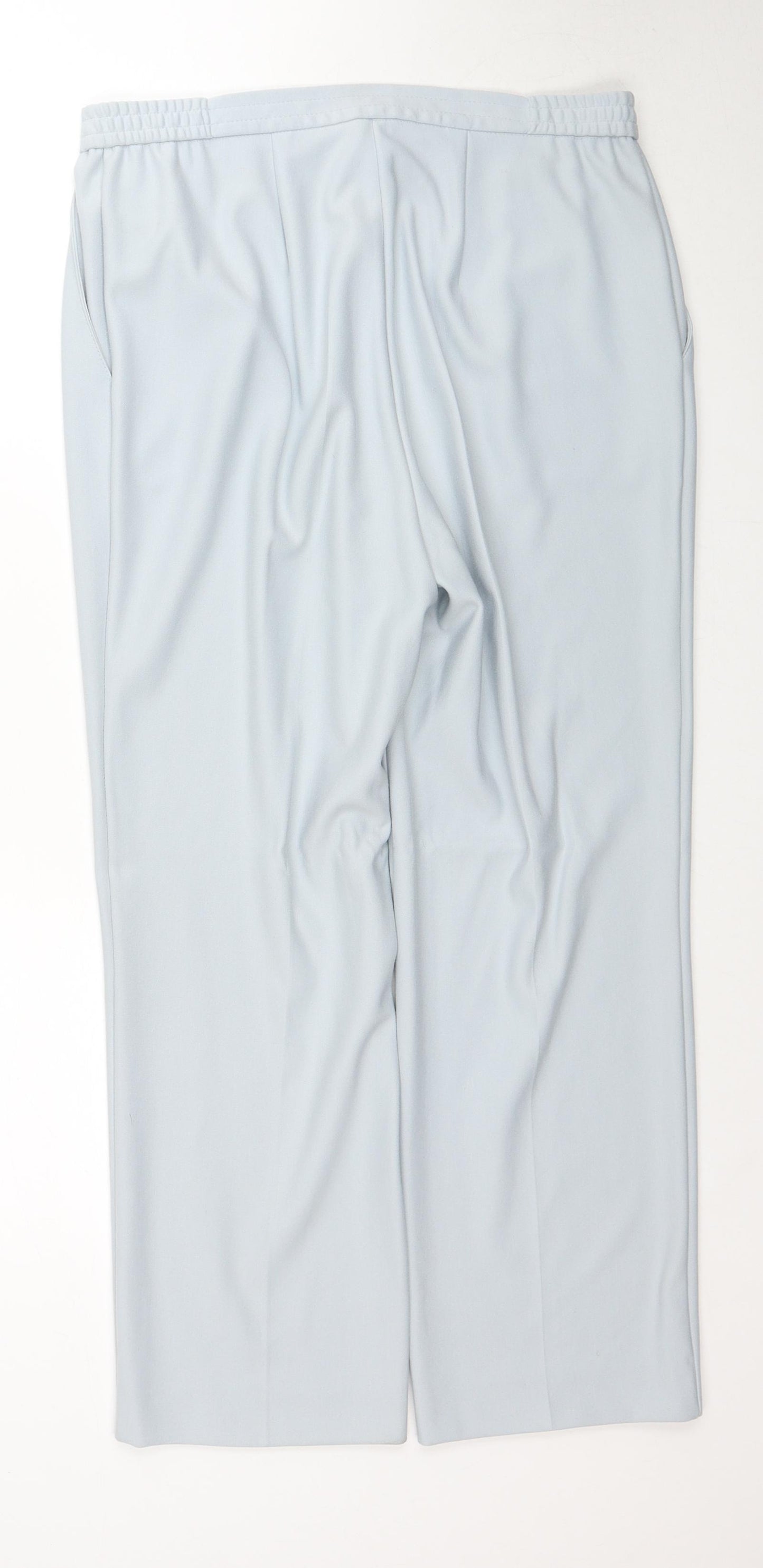 Karelia Womens Blue Polyester Trousers Size 16 Regular Zip
