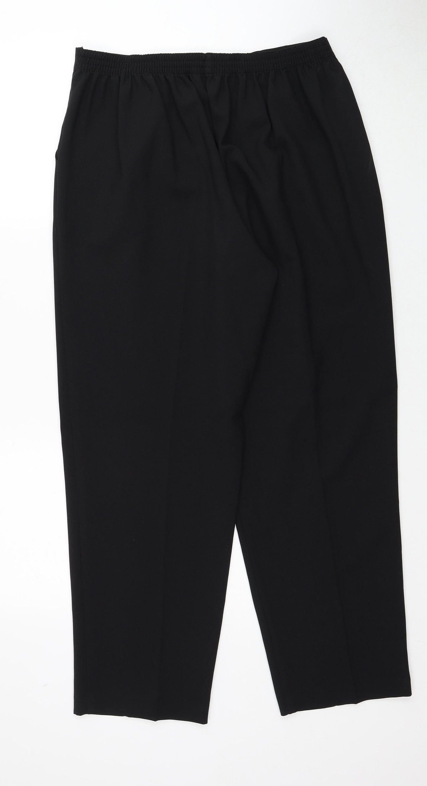 Classics Womens Black Polyester Chino Trousers Size 16 Regular
