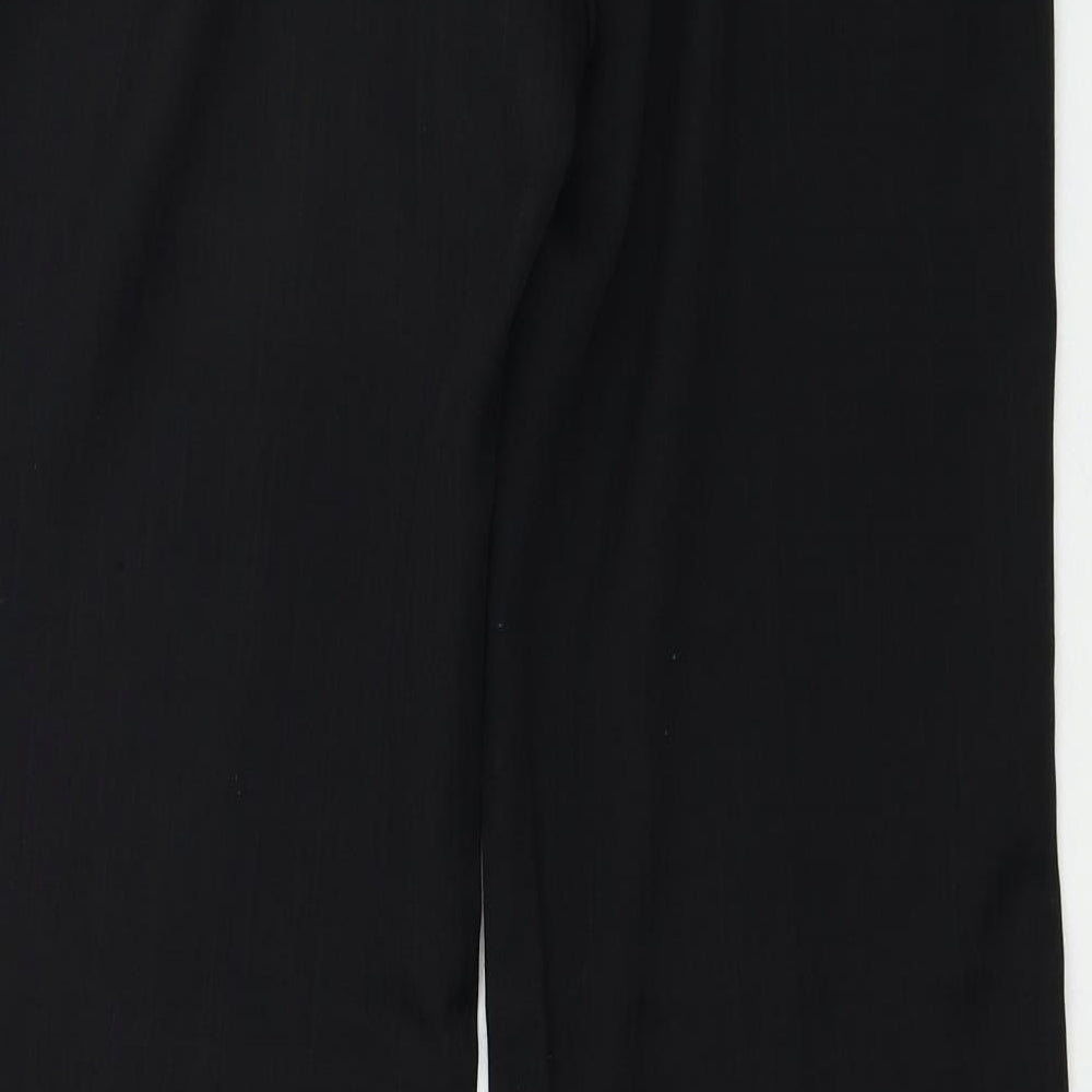 Papaya Womens Black Polyester Trousers Size L Regular Zip
