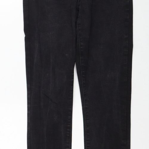 Denim & Co. Womens Black Cotton Skinny Jeans Size 10 Regular Zip