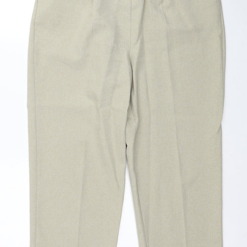 Bonmarché Womens Beige Polyester Trousers Size 16 Regular