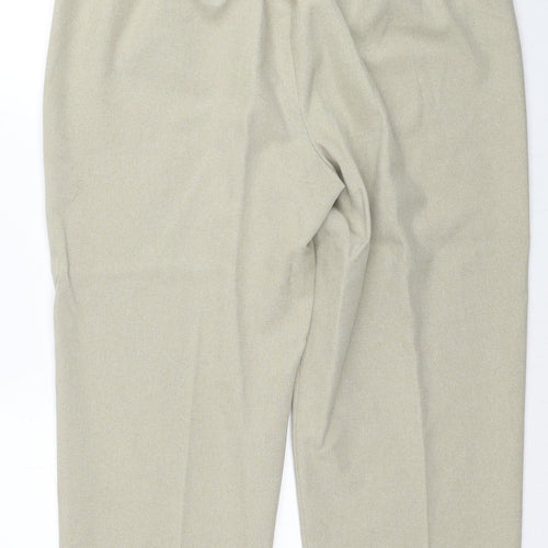 Bonmarché Womens Beige Polyester Trousers Size 16 Regular