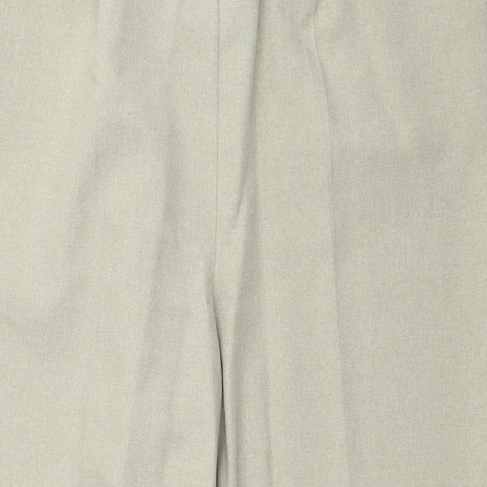 Bonmarché Womens Beige Polyester Trousers Size 16 Regular