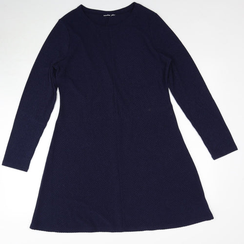 Gap Womens Blue Polyester A-Line Size L Round Neck Pullover