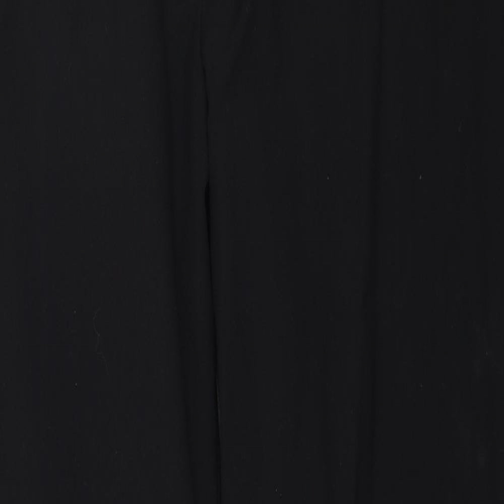 Marks and Spencer Womens Black Polyester Trousers Size 18 Regular Zip