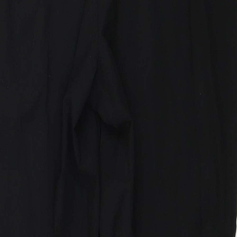 Marks and Spencer Womens Black Polyester Trousers Size 18 Regular Zip