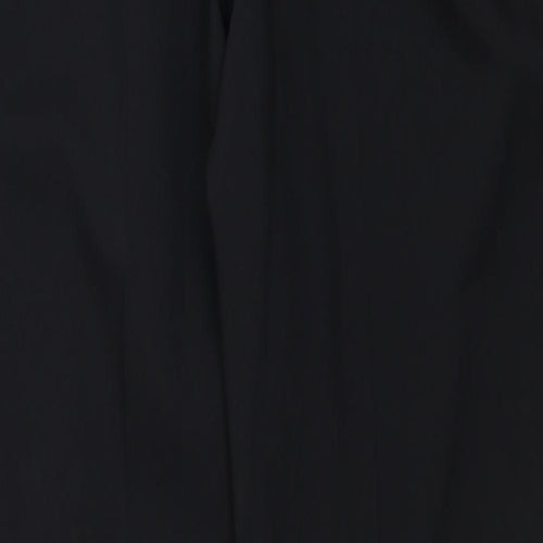 BHS Womens Black Polyester Trousers Size 10 Regular Zip