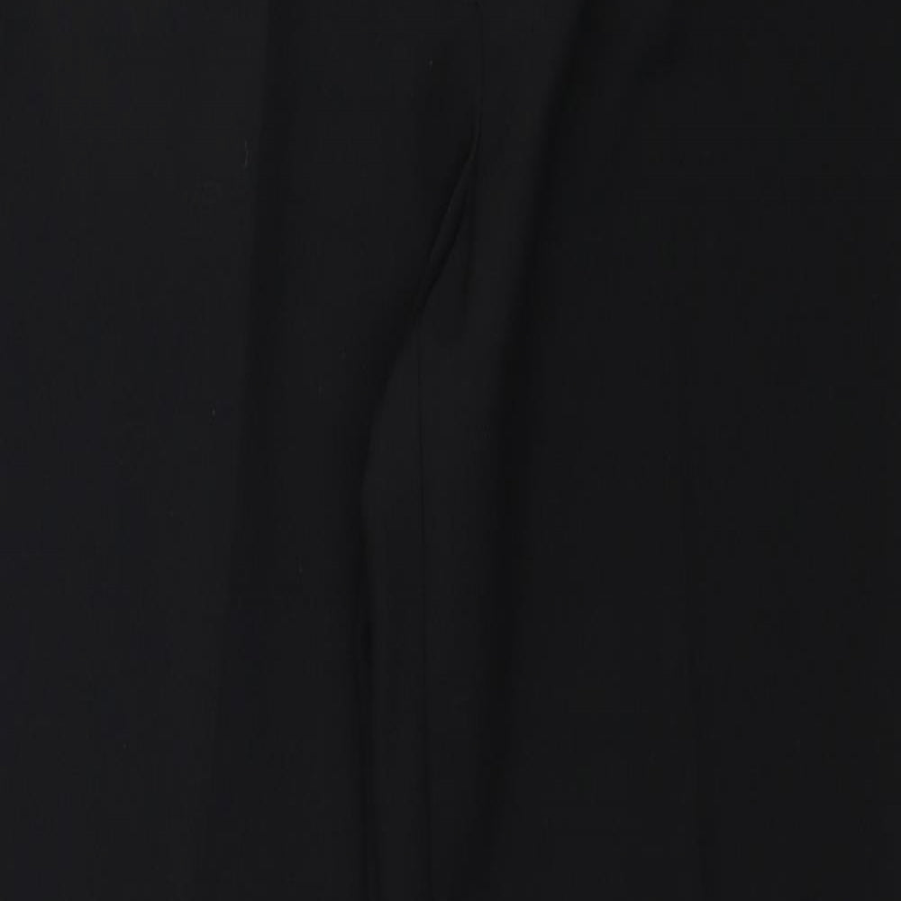George Womens Black Polyester Trousers Size 10 Regular Zip