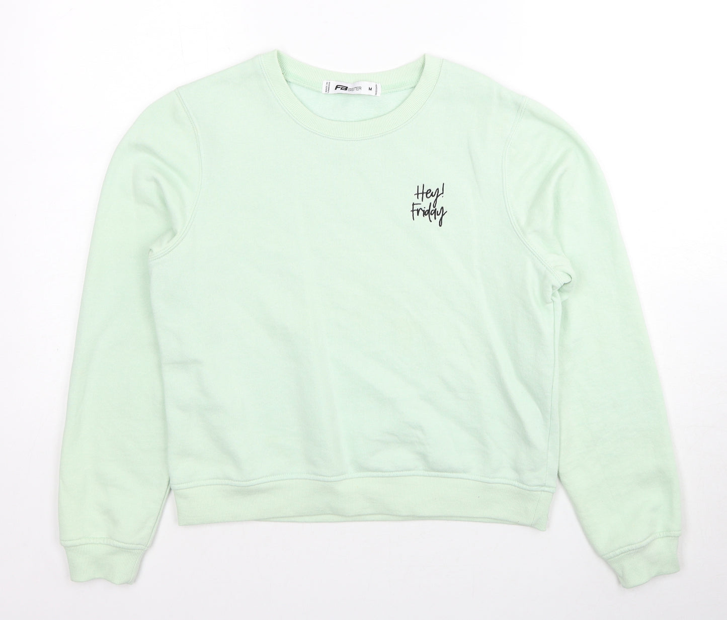 FB Sisters Womens Green Cotton Pullover Sweatshirt Size M Pullover - Hey! Friday