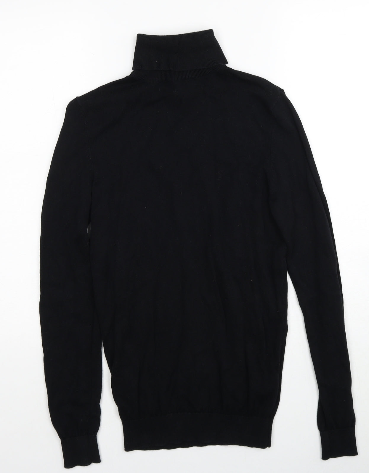 New Look Mens Black Roll Neck Cotton Pullover Jumper Size XS Long Sleeve - Label size XXS
