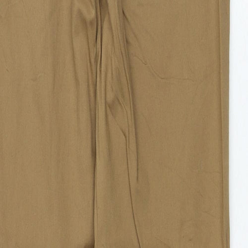Review Womens Brown Cotton Trousers Size 12 Regular Zip