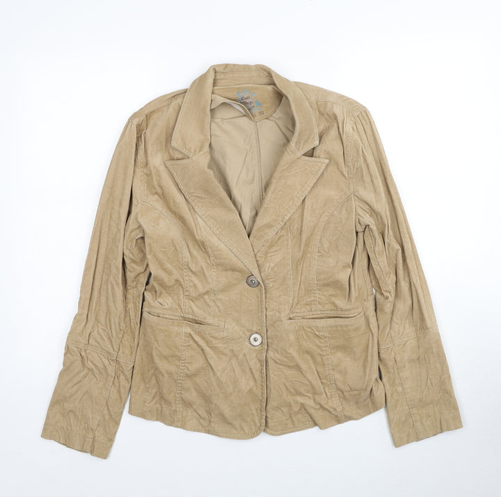 TCM Womens Beige Jacket Blazer Size 12 Button