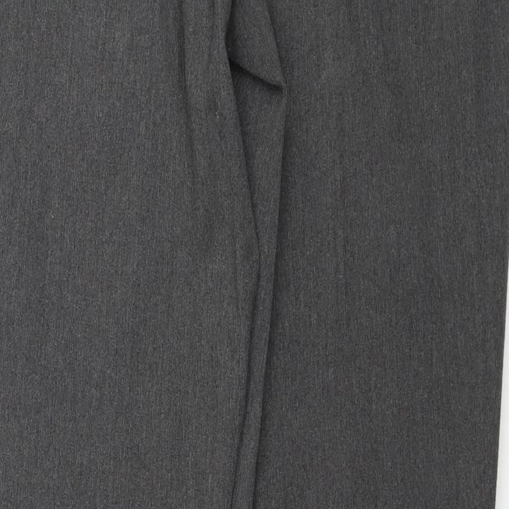Marks and Spencer Womens Grey Polyester Trousers Size 12 Regular Zip
