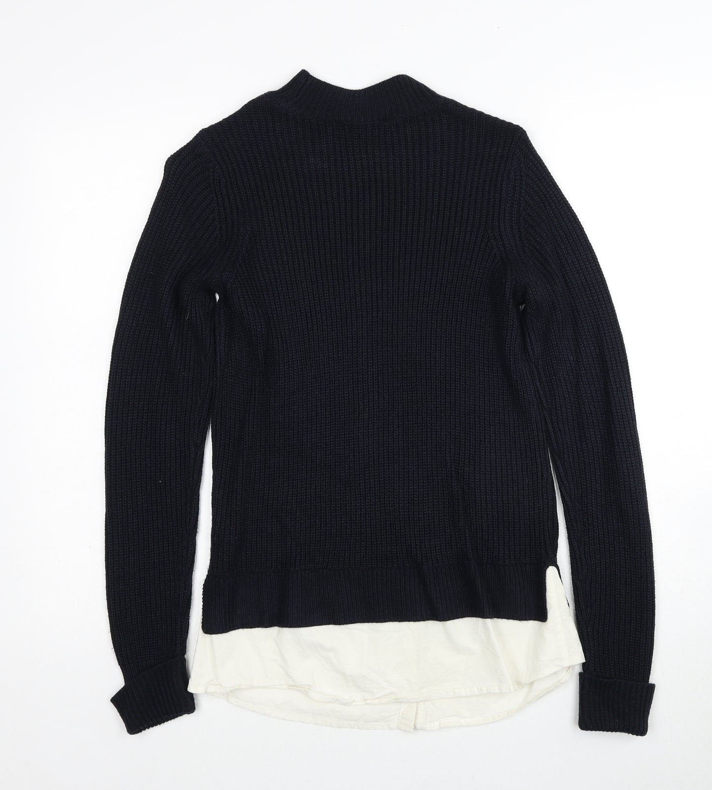 Dorothy Perkins Womens Black Mock Neck Acrylic Pullover Jumper Size 8