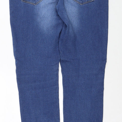 Denim & Co. Womens Blue Cotton Skinny Jeans Size 10 Regular Zip