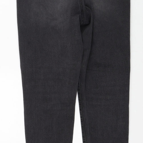 Denim & Co. Womens Black Cotton Skinny Jeans Size 12 Regular Zip