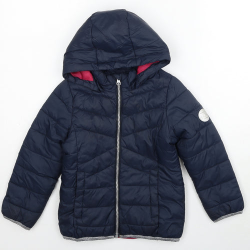 name it Girls Blue Puffer Jacket Jacket Size 5 Years Zip
