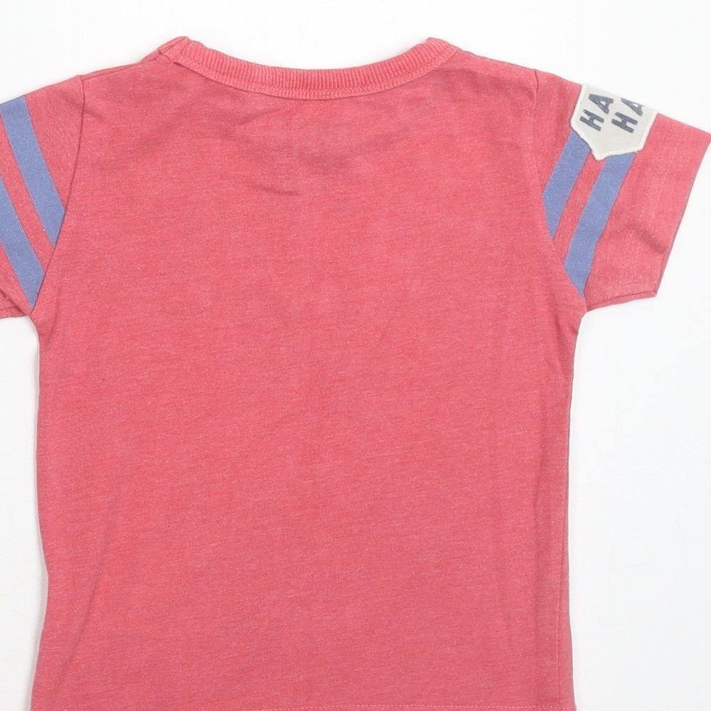 George Boys Red Cotton Basic T-Shirt Size 6-9 Months Round Neck Pullover - I Love My Grandad So Much