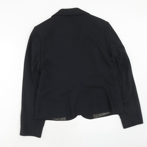 AMARANTO Womens Black Polyester Jacket Suit Jacket Size 16