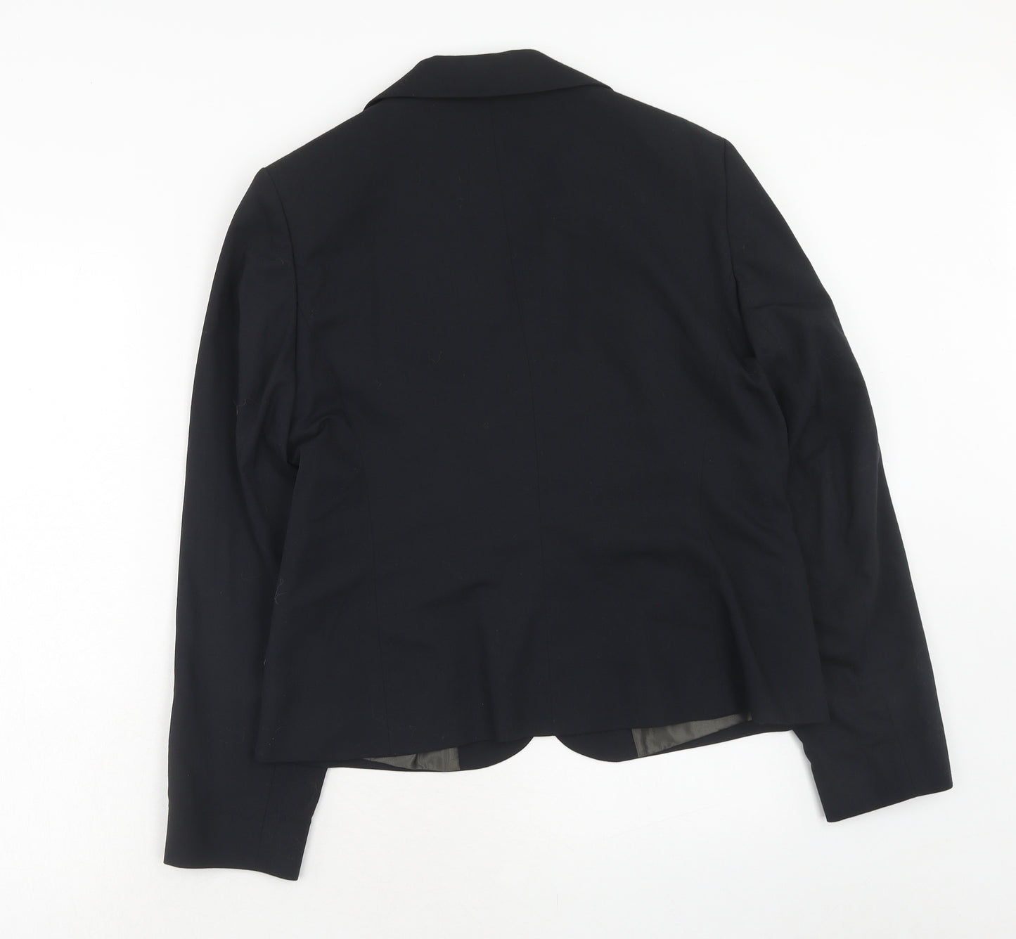 AMARANTO Womens Black Polyester Jacket Suit Jacket Size 16