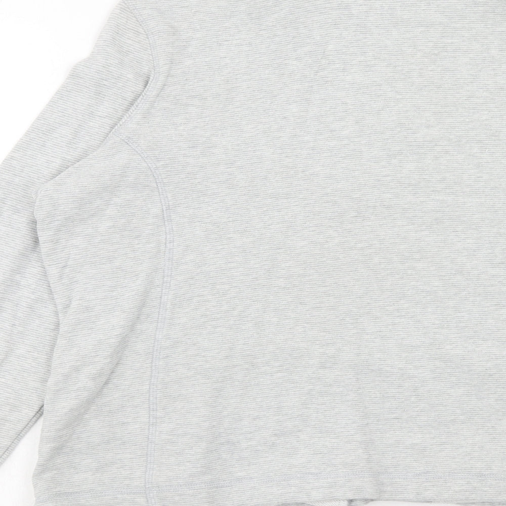 Marks and Spencer Womens Grey Cotton Pullover Sweatshirt Size 18 Zip