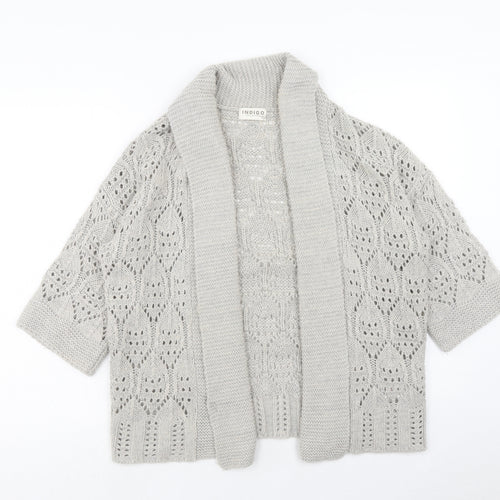 Marks and Spencer Womens Beige V-Neck Acrylic Cardigan Jumper Size S