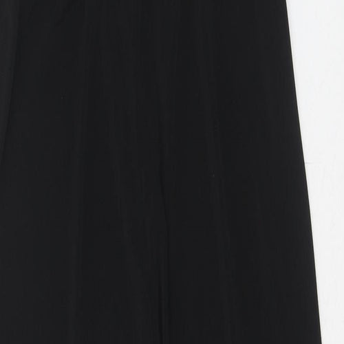 Signature Womens Black Polyester Jumpsuit One-Piece Size S Pullover - Lace Top