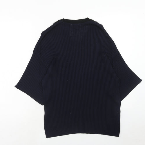 Red Herring Womens Blue V-Neck Viscose Pullover Jumper Size 8