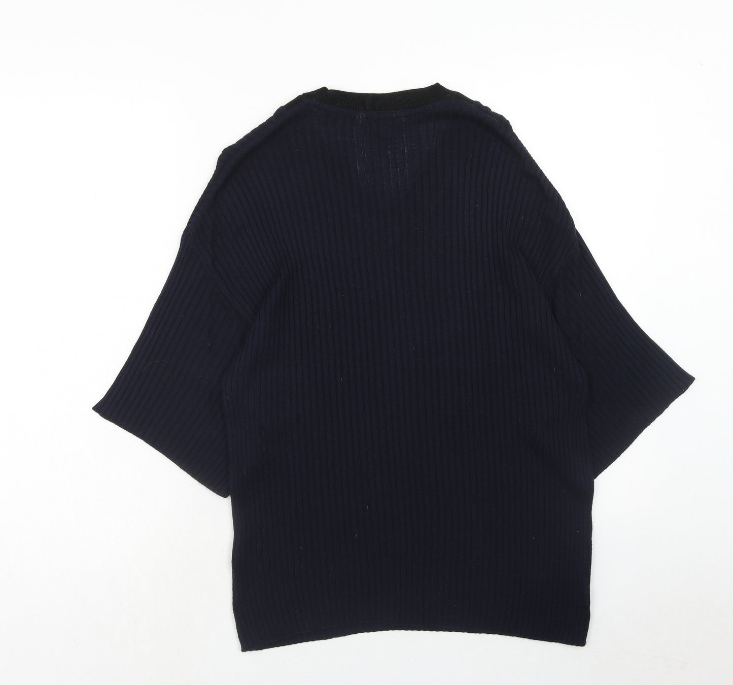 Red Herring Womens Blue V-Neck Viscose Pullover Jumper Size 8