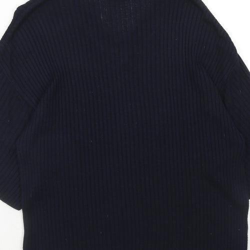 Red Herring Womens Blue V-Neck Viscose Pullover Jumper Size 8