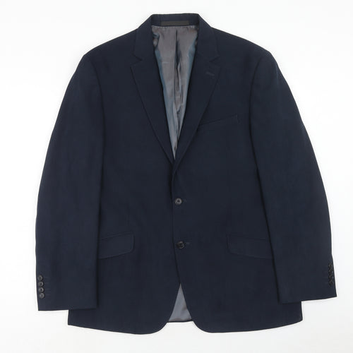 Marks and Spencer Mens Blue Polyester Jacket Suit Jacket Size 42 Regular