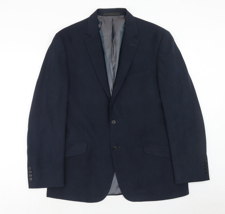 Marks and Spencer Mens Blue Polyester Jacket Suit Jacket Size 42 Regular