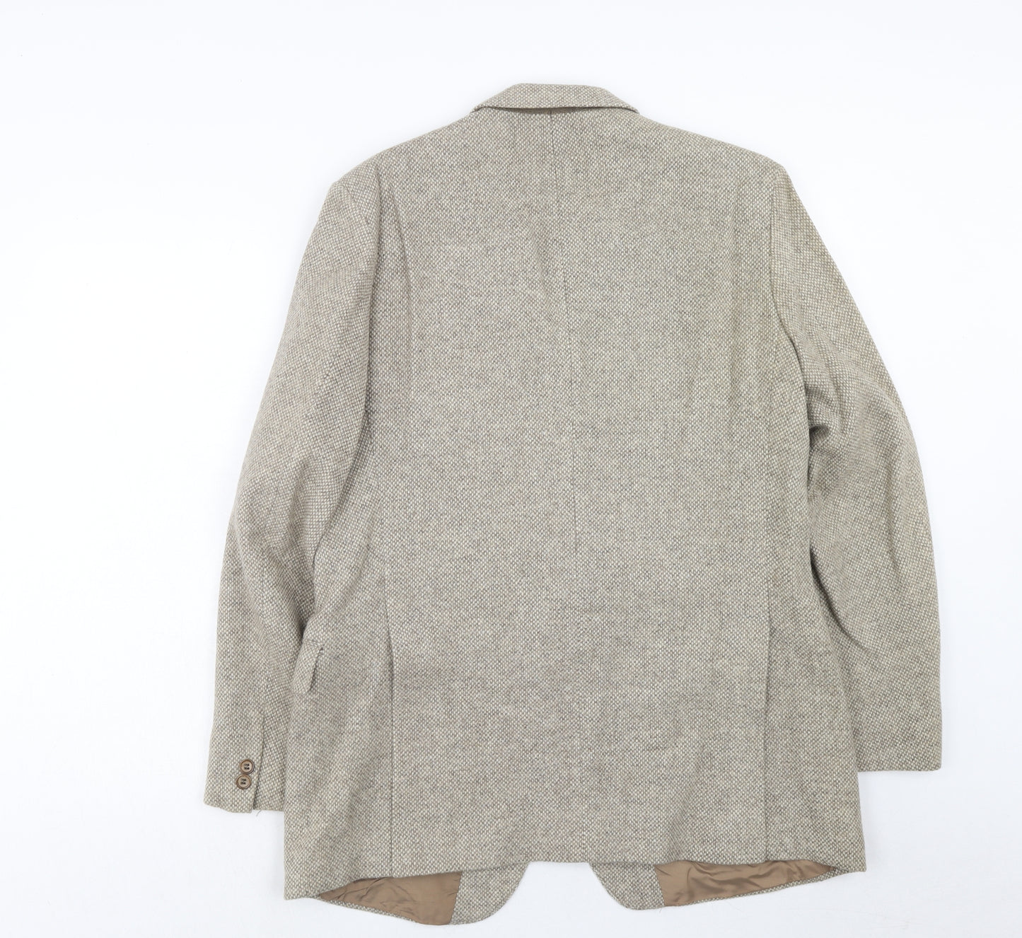 Marks and Spencer Mens Beige Wool Jacket Blazer Size 42 Regular
