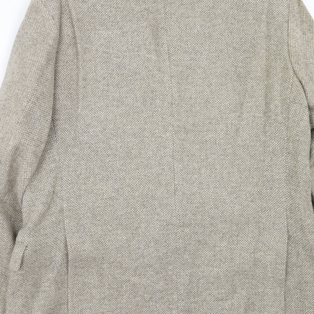 Marks and Spencer Mens Beige Wool Jacket Blazer Size 42 Regular
