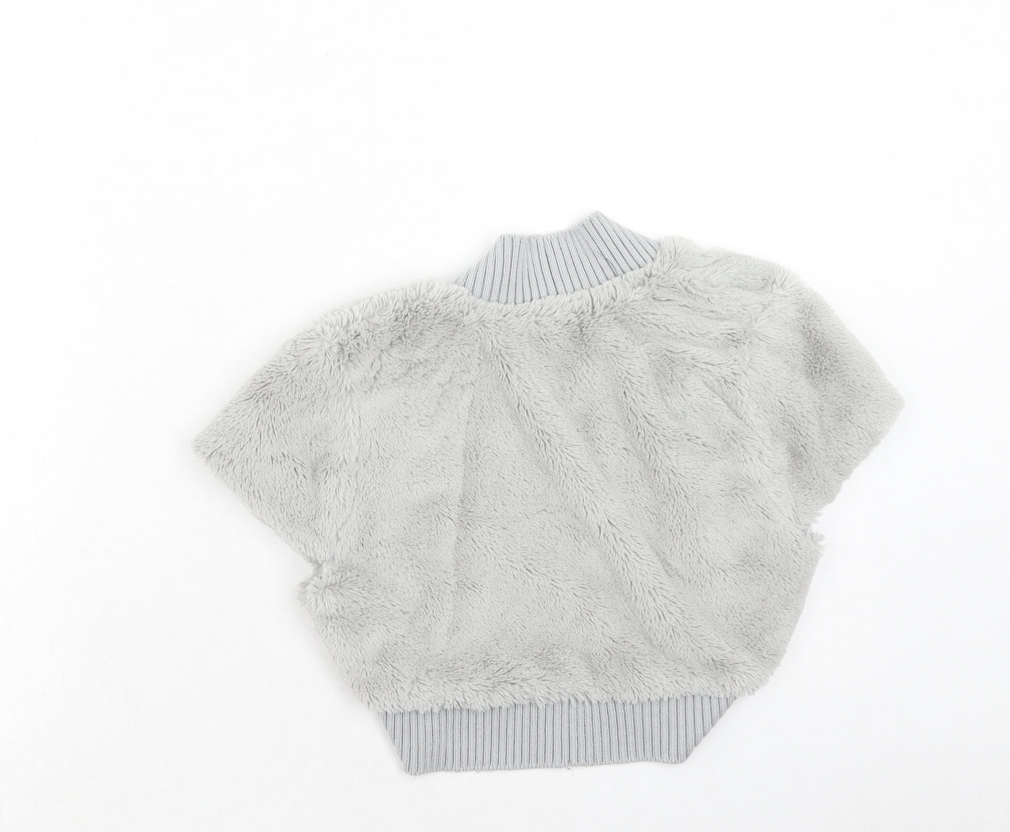 New Look Girls Grey V-Neck Polyester Cardigan Jumper Size 10-11 Years Pullover