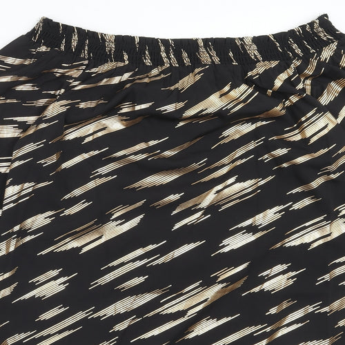 Capsule Womens Black Geometric Polyester Basic Blouse Size 10 Off the Shoulder