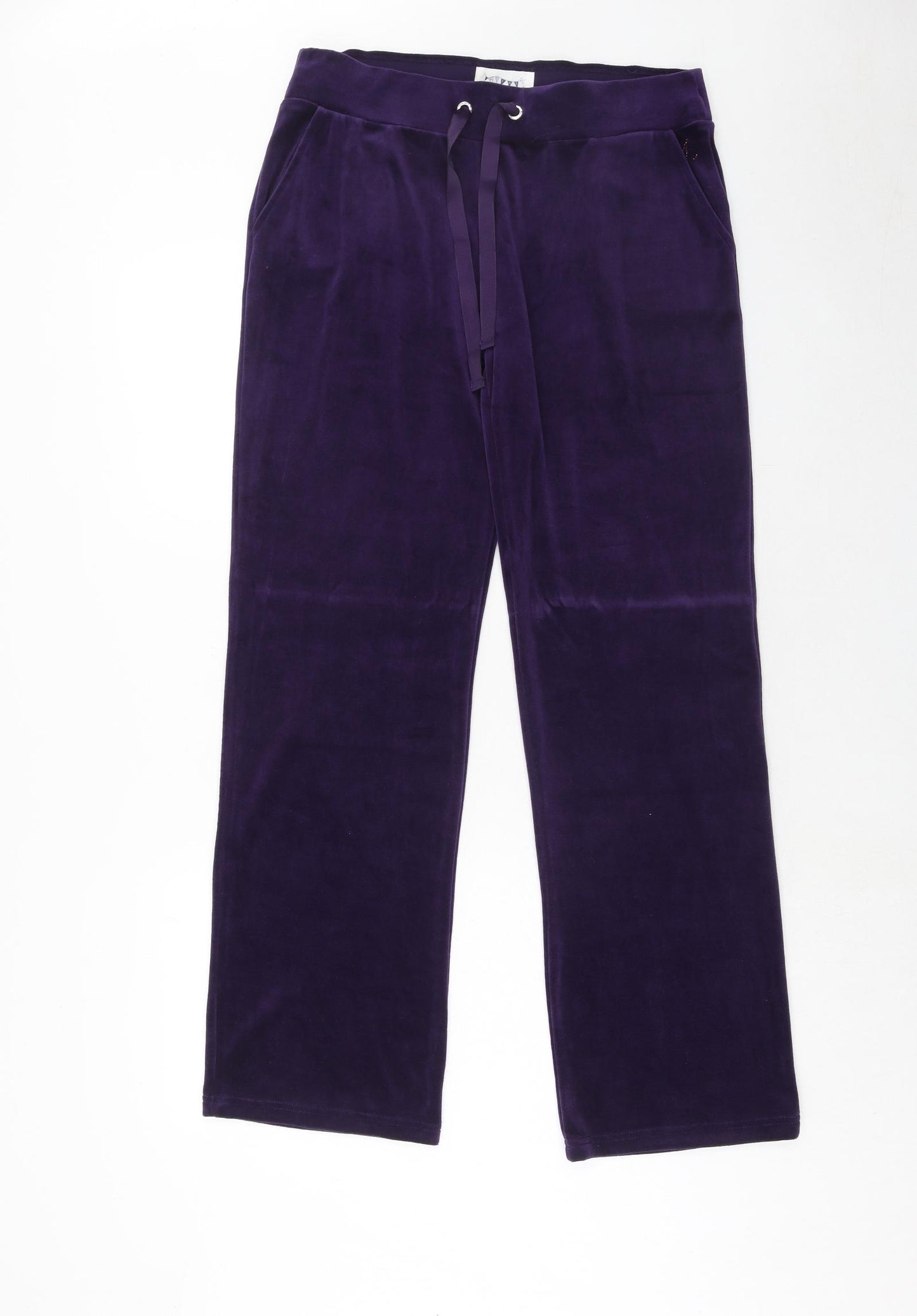 Maine Womens Purple Cotton Jogger Trousers Size 12 Regular Drawstring