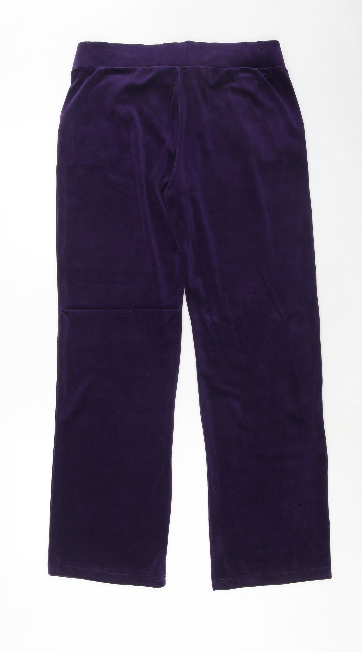 Maine Womens Purple Cotton Jogger Trousers Size 12 Regular Drawstring