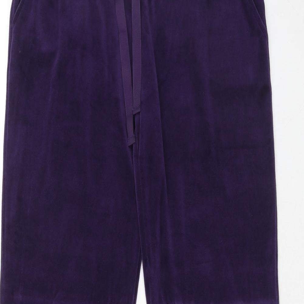Maine Womens Purple Cotton Jogger Trousers Size 12 Regular Drawstring
