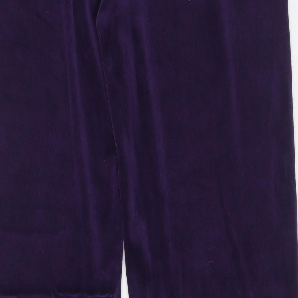 Maine Womens Purple Cotton Jogger Trousers Size 12 Regular Drawstring