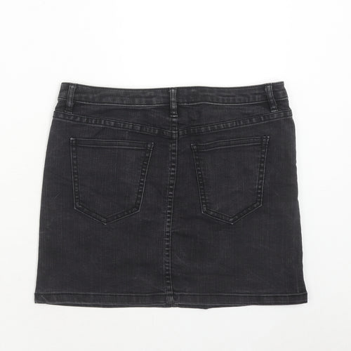 Noisy may Womens Blue Cotton A-Line Skirt Size 28 in Zip