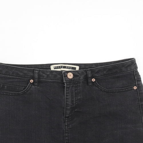 Noisy may Womens Blue Cotton A-Line Skirt Size 28 in Zip