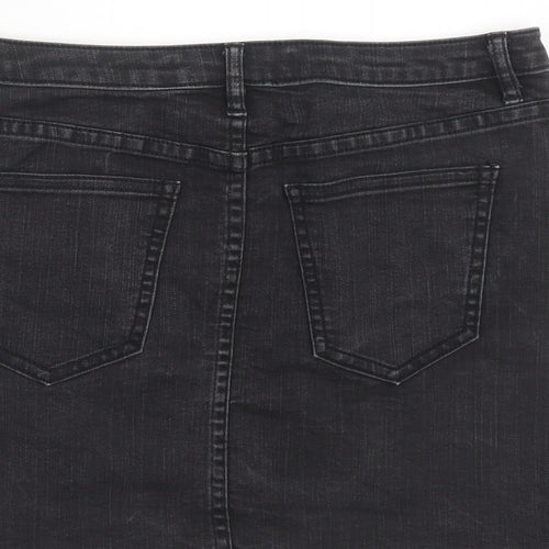 Noisy may Womens Blue Cotton A-Line Skirt Size 28 in Zip