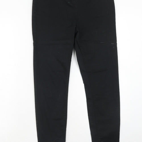 papaya Womens Black Cotton Skinny Jeans Size 12 L31 in Regular Zip