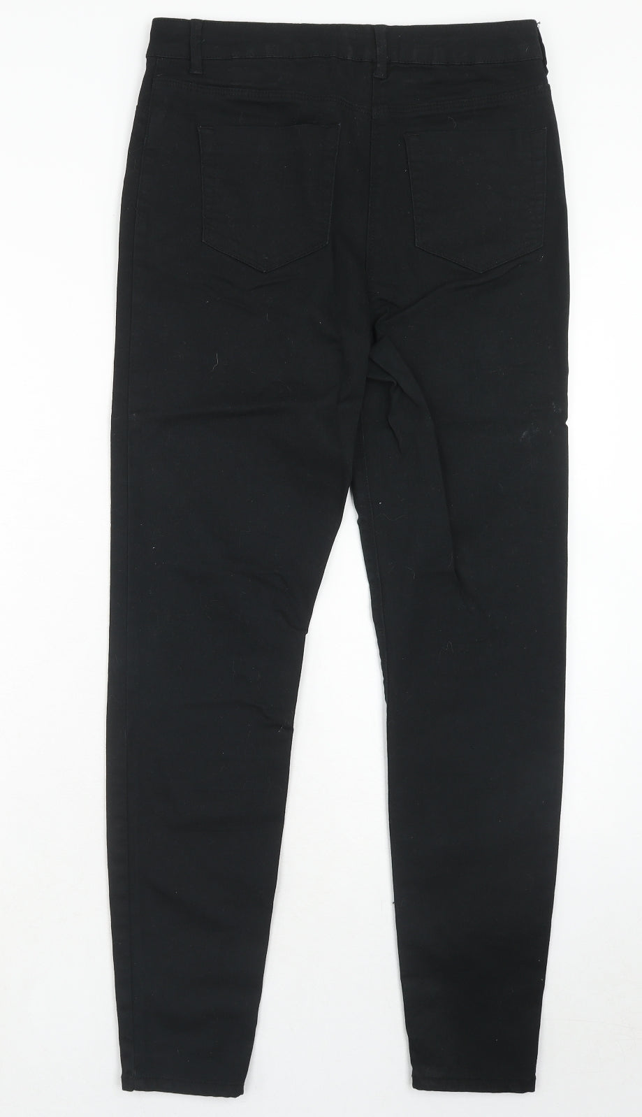 papaya Womens Black Cotton Skinny Jeans Size 12 L31 in Regular Zip