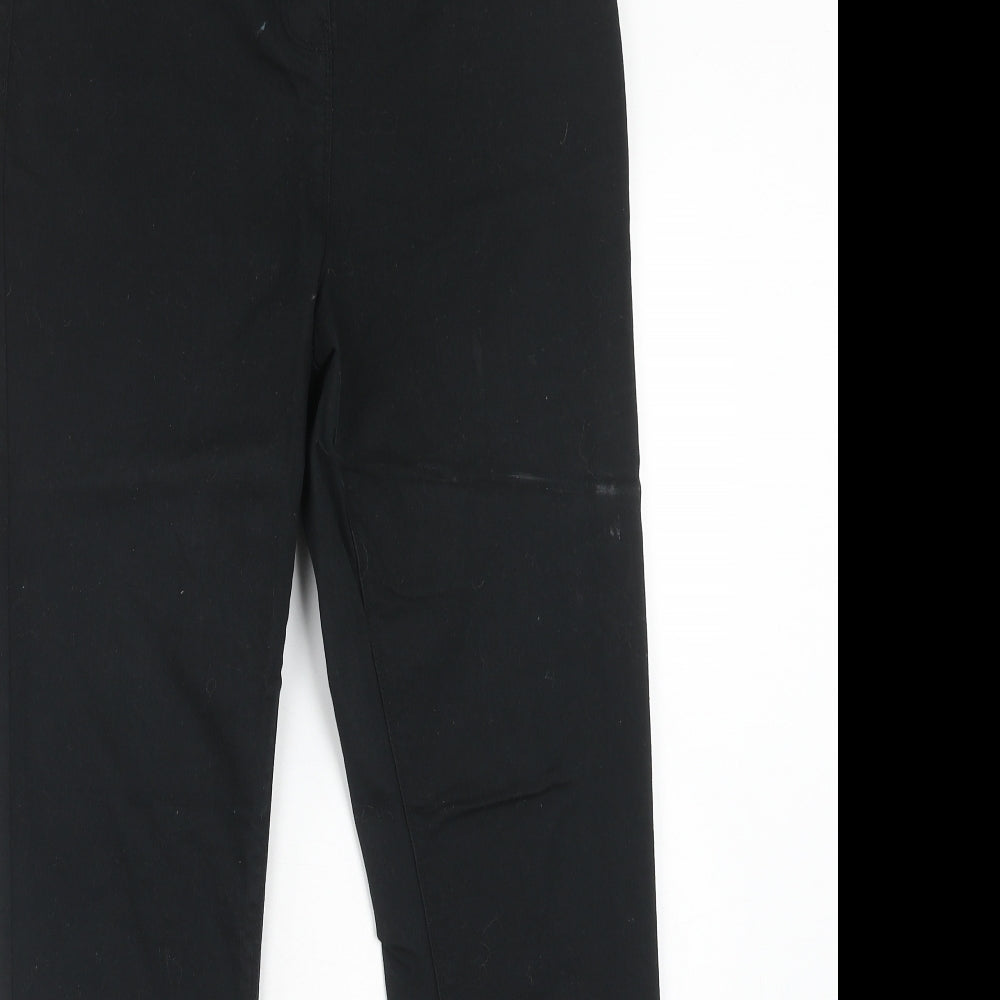 papaya Womens Black Cotton Skinny Jeans Size 12 L31 in Regular Zip